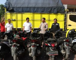 Polres Probolinggo Kota Berhasil Amankan Dua Pria Bawa Truk Angkut 14 Unit Motor Bodong