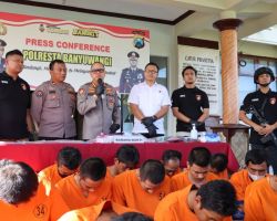 Dalam Dua Belas Hari, Polresta Banyuwangi Berhasil Amankan 65 Pelaku Kriminal
