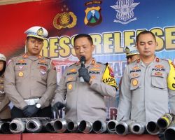 Harkamtibmas, Polres Tuban Amankan Ratusan Motor Tidak Sesuai Standart