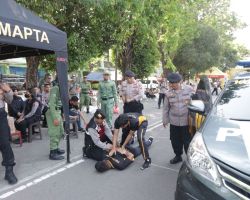 Antisipasi Kontinjensi Pemilu 2024, Polisi Gelar Gladi Sispamkota di Sidoarjo