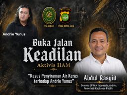 PN Jaksel dan Polda Metro Jaya Buka Jalan Keadilan Aktivis HAM Andrie Yunus
