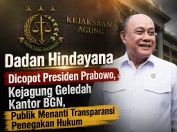 Dadan Hindayana Dicopot Presiden Prabowo, Kejagung Geledah Kantor BGN, Publik Menanti Transparansi Penegakan Hukum