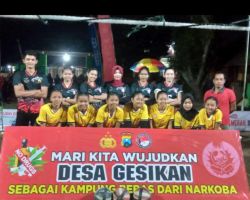 Polres Tulungagung Kampanyekan Bahaya Narkoba Lewat Olah Raga Bola Volly