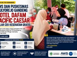 AWS dan Puskesmas Mulyorejo Gandeng Hotel Dafam Pacific Caesar Gelar Cek Kesehatan Gratis
