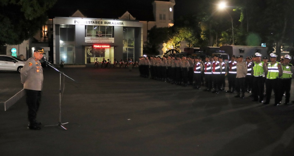 Cegah Gangguan Kamtibmas Akhir Pekan, Kapolrestabes Surabaya Kerahkan Patroli Gabungan Tiga PIlar