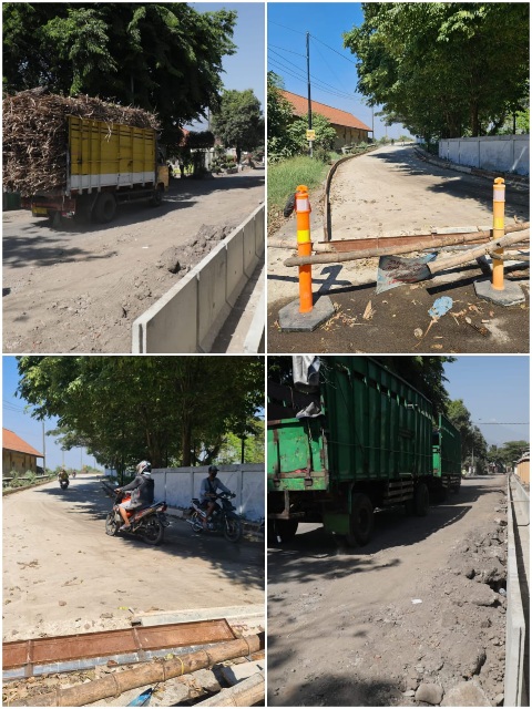 Proyek Jalan Beton Ruas PG di Sidoarjo Masuk Tahap Pengecoran Pondasi dan Pemasangan Drainase