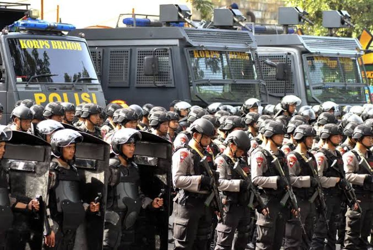 Persiapan pasukan Polri (Foto:Ist)
