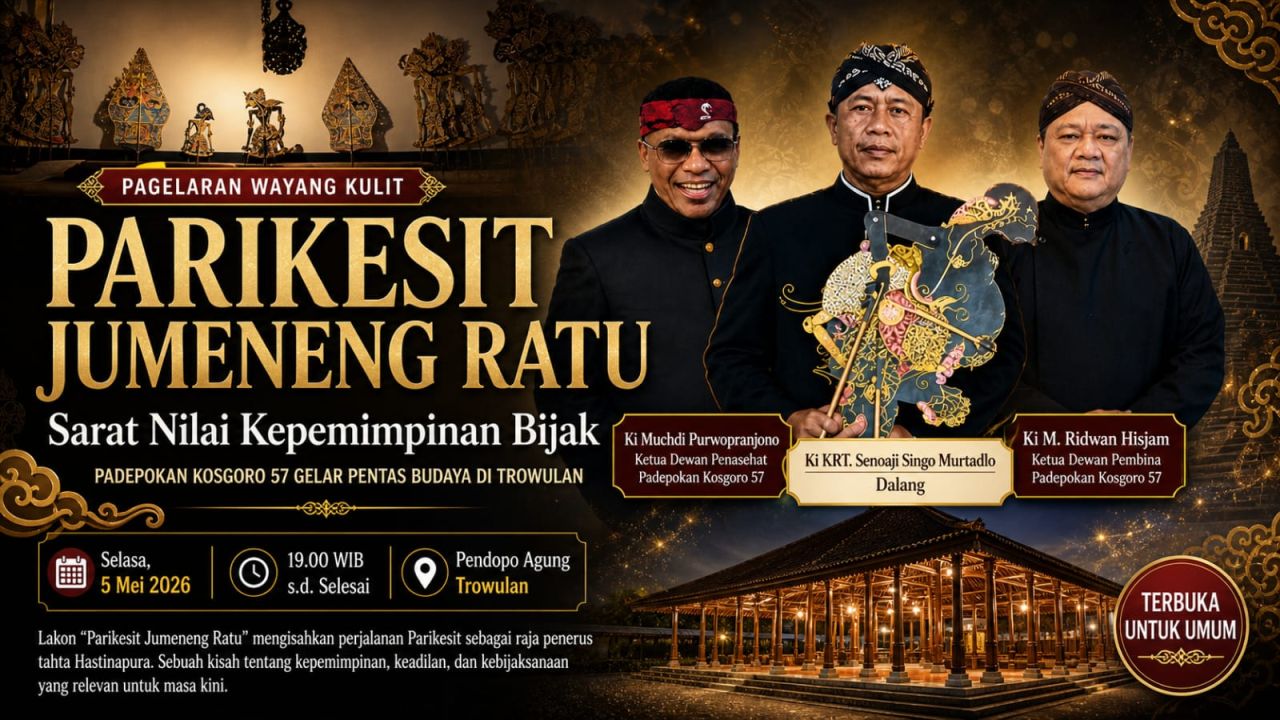 Dari Trowulan, Kisah Parikesit Dihidupkan Kembali Lewat Panggung Wayang