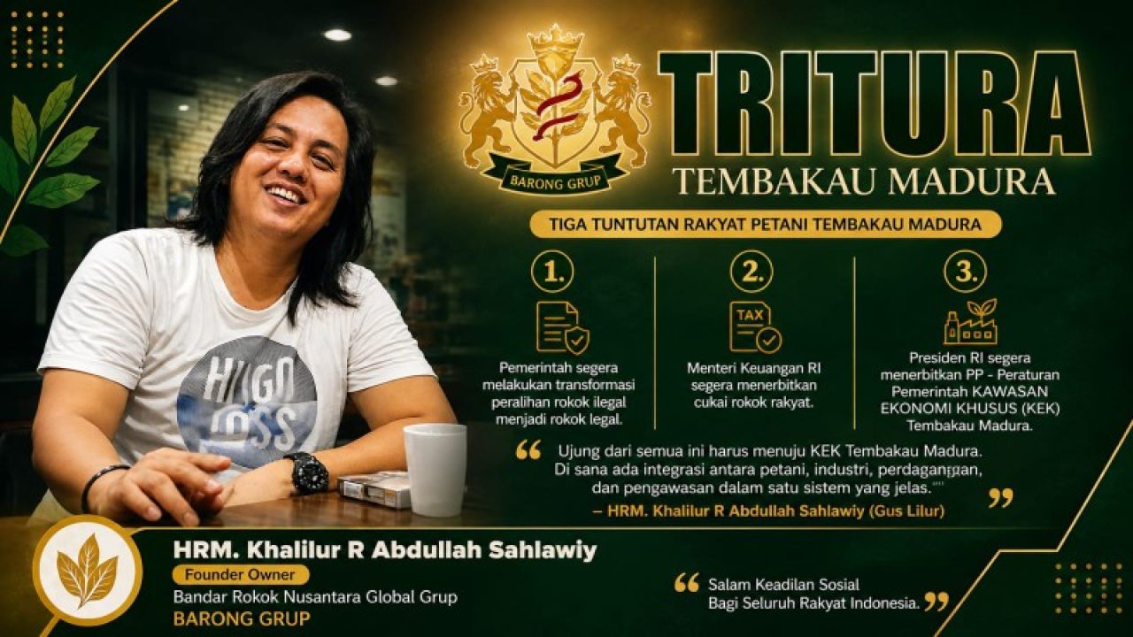Gus Lilur: Negara Harus Hadir Bangun Jalan Legal bagi Industri Rokok Rakyat