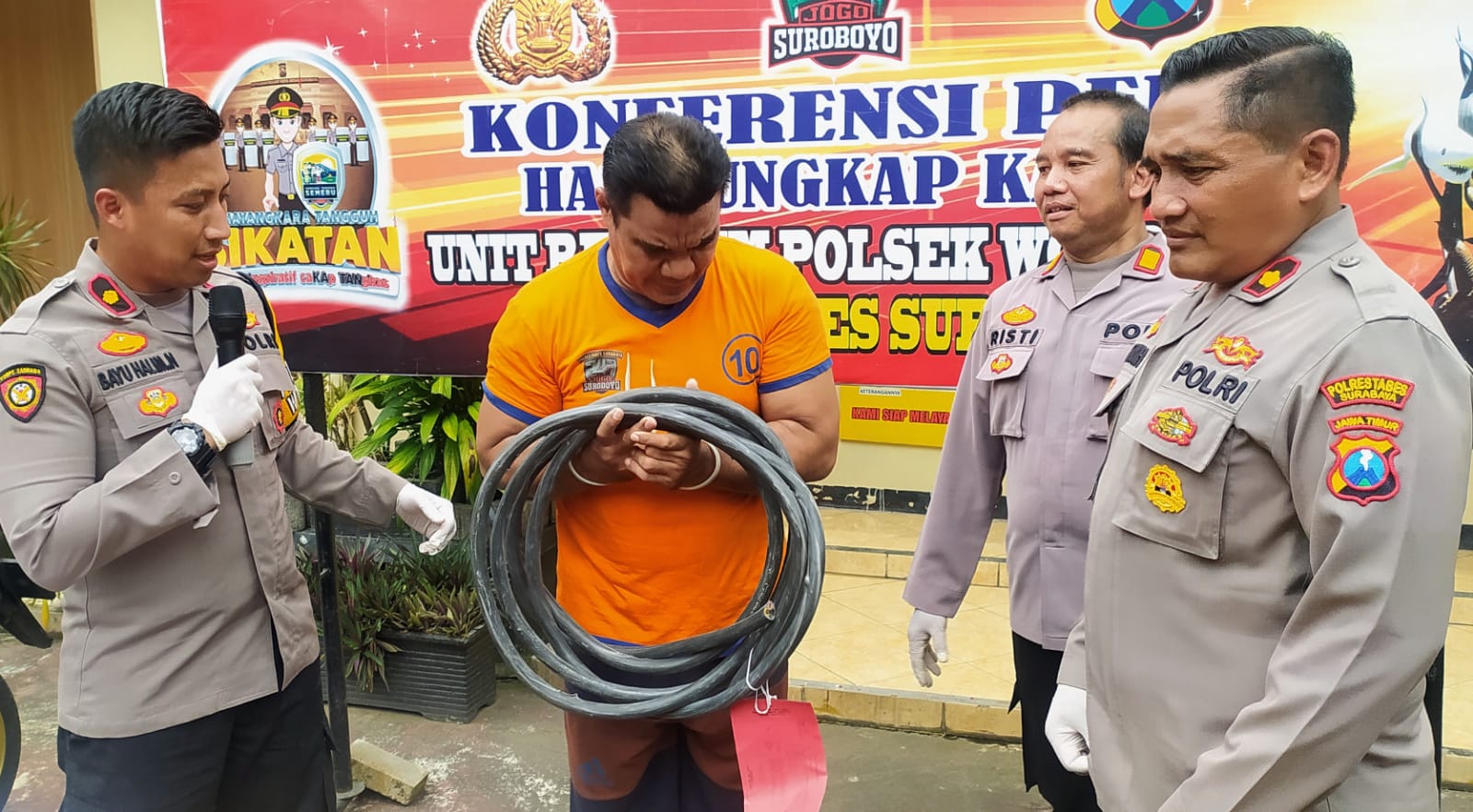 Pelaku Pencurian Kabel Listrik Bangunan Rumah Kosong Berhasil Diringkus Polisi