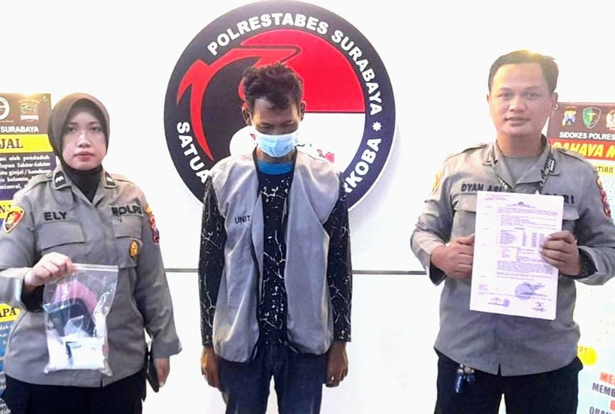 Satreskoba Polrestabes Surabaya Kembali Berhasil Tangkap Seorang Pengedar Sabu