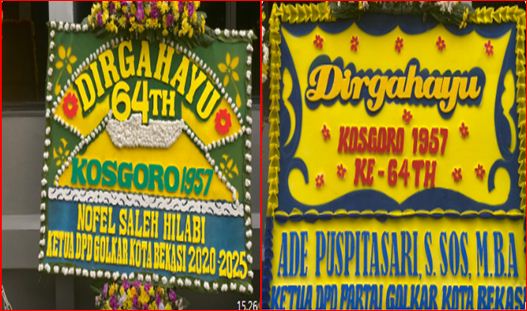 Apa Motif Dibalik Karangan Bunga Katua DPD Golkar Bekasi Hasil Musda Tandingan?
